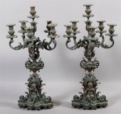 PAIR OF LOUIS XV STYLE BRONZE