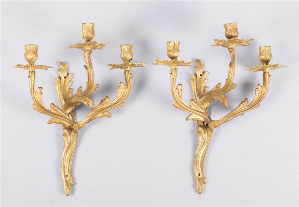 PAIR OF LOUIS XV STYLE ORMOLU