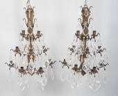 PAIR OF LOUIS XV STYLE BRASS C