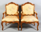 PAIR OF LOUIS XV STYLE BEECHWO