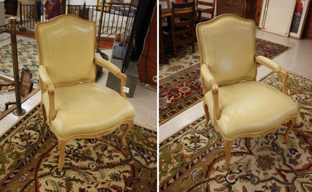 PAIR OF LOUIS XV STYLE FAUTEUILS,