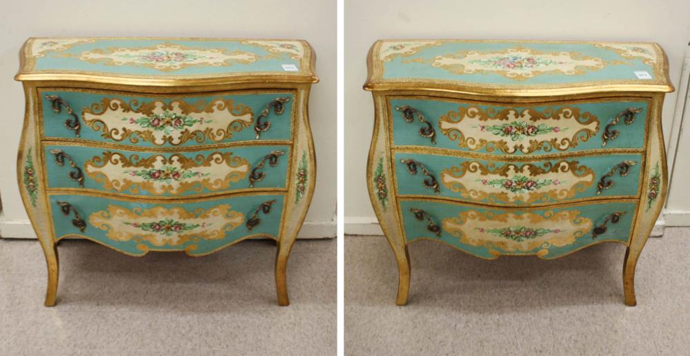 PAIR OF LOUIS XV STYLE PAINT