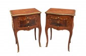 PAIR OF LOUIS XV STYLE INLAID