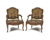 PAIR OF LOUIS XV STYLE TAPESTR