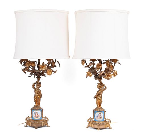 PAIR OF LOUIS XV STYLE CANDELABRA