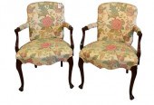PAIR OF LOUIS XV STYLE UPHOLST