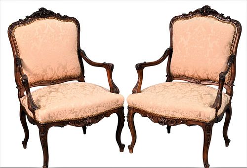 PAIR OF LOUIS XV STYLE WALNUT