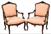PAIR OF LOUIS XV STYLE WALNUT