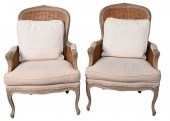 PAIR OF LOUIS XV STYLE FAUTEUI