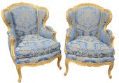 PAIR OF LOUIS XV STYLE FAUTEUI