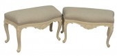 PAIR OF LOUIS XV STYLE UPHOLST