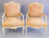 PAIR OF LOUIS XV STYLE FAUTEUI