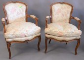 PAIR OF LOUIS XV STYLE FAUTEUI