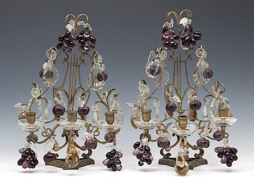 PAIR OF LOUIS XV STYLE PATINATED