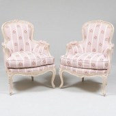 PAIR OF LOUIS XV STYLE CREAM P