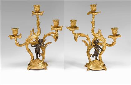 Pair of Louis XV style gilt and