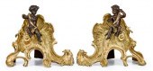 Pair of Louis XV style gilt an