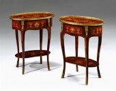Pair of Louis XV style marquet