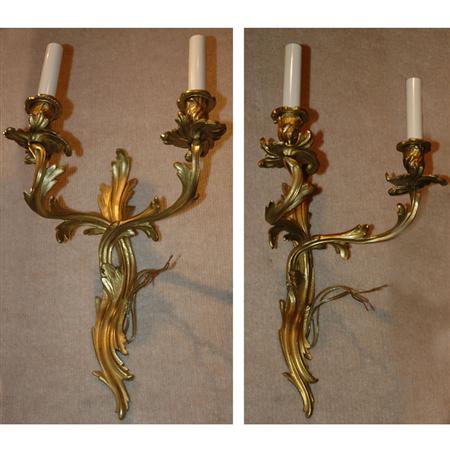 Pair of Louis XV Style Gilt Metal