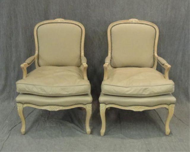 Pair of Louis XV Style Open Arm