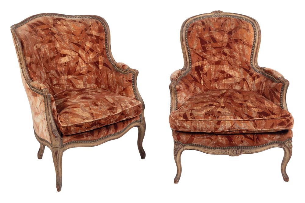 PAIR OF LOUIS XV-STYLE ARMCHAIRS