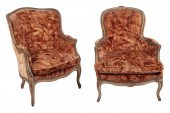 PAIR OF LOUIS XV-STYLE ARMCHAI
