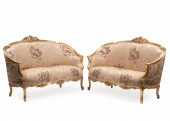 PAIR OF LOUIS XV-STYLE CARVED