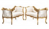 PAIR OF LOUIS XV-STYLE CARVED