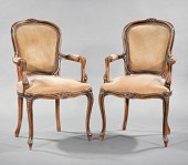 PAIR OF LOUIS XV-STYLE CARVED