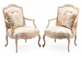 PAIR OF LOUIS XV-STYLE CRèME P