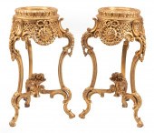 PAIR OF LOUIS XV-STYLE GILTWOO
