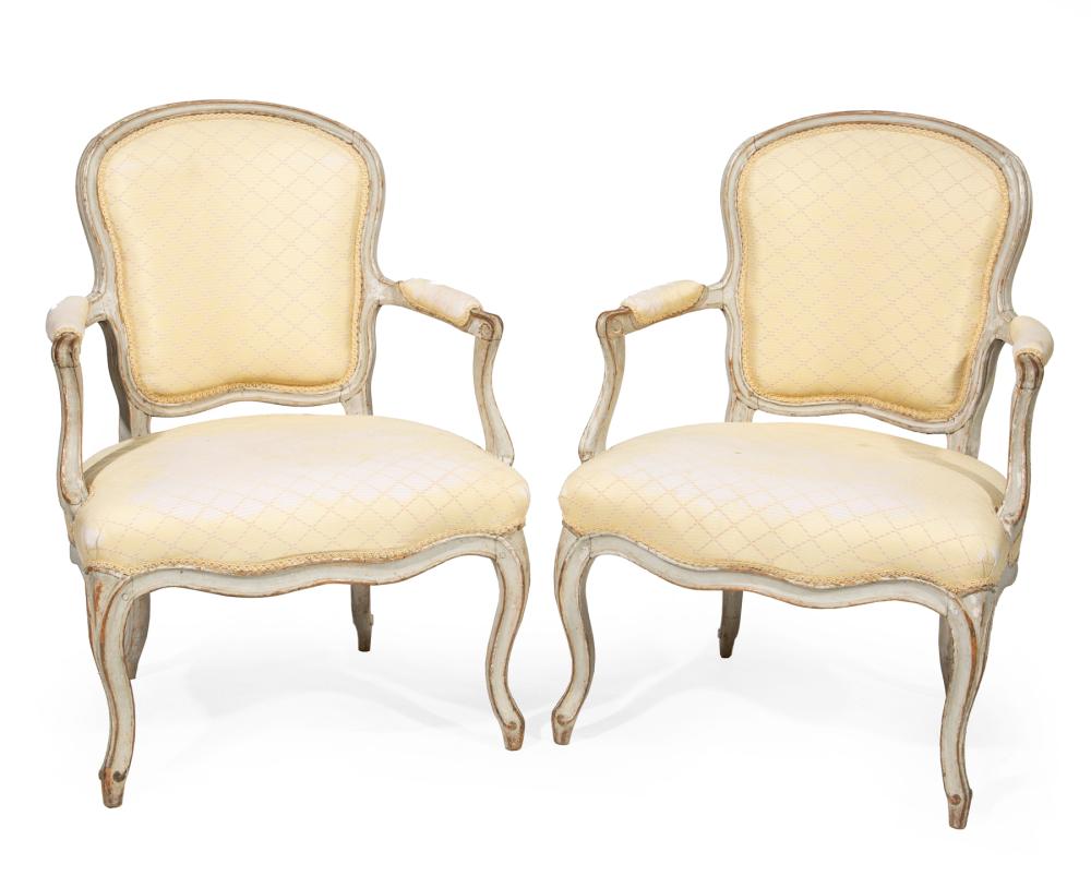 PAIR OF LOUIS XV-STYLE GRIS