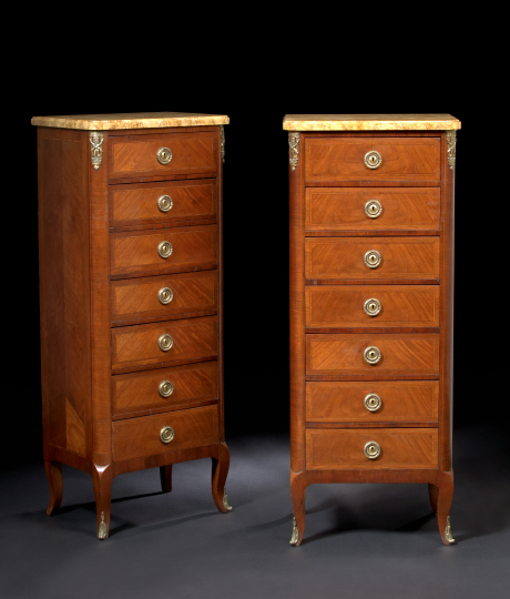 Pair of Louis XV-Style Mahogany and
