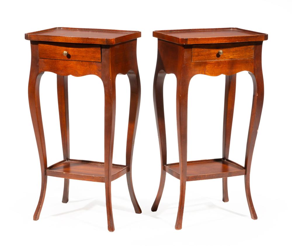 PAIR OF LOUIS XV-STYLE MAHOGANY