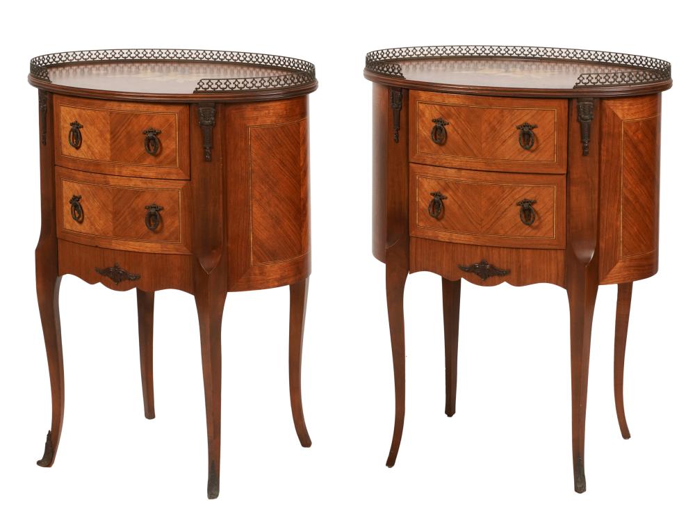 PAIR OF LOUIS XV-STYLE PARQUETRY
