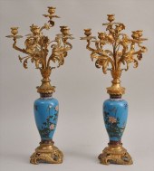 PAIR OF LOUIS XV-STYLE SIX-LIG