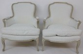 PAIR OF LOUIS XV UPHOLSTERED F