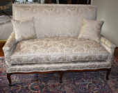 PAIR OF LOUIS XV WALNUT SETTEE