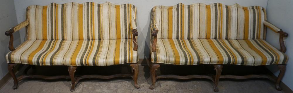 PAIR OF LOUIS XV WALNUT STRIPE