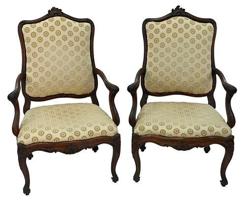 PAIR OF LOUIS XV WALNUT OPEN