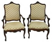 PAIR OF LOUIS XV WALNUT OPEN A