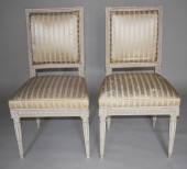 PAIR OF LOUIS XVI CRÃˆME PAINT