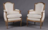 PAIR OF LOUIS XVI PAINTED BEEC