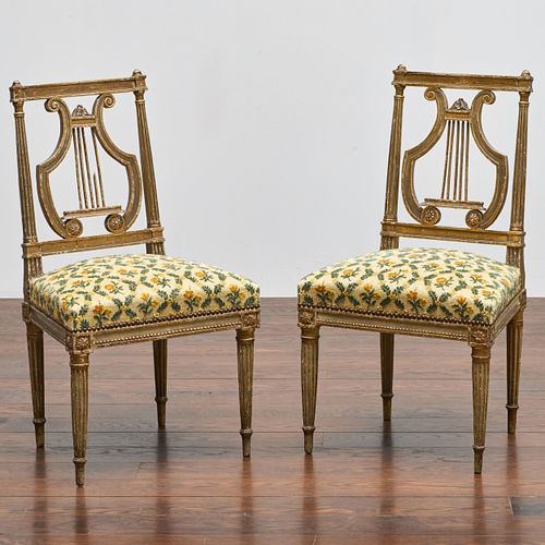 PAIR OF LOUIS XVI PAINTED AND