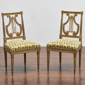 PAIR OF LOUIS XVI PAINTED AND