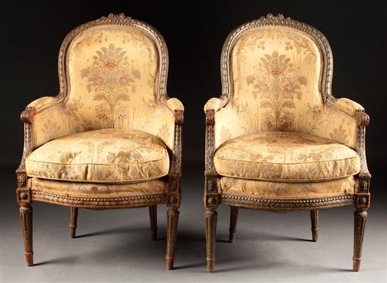 Pair of Louis XVI style carved