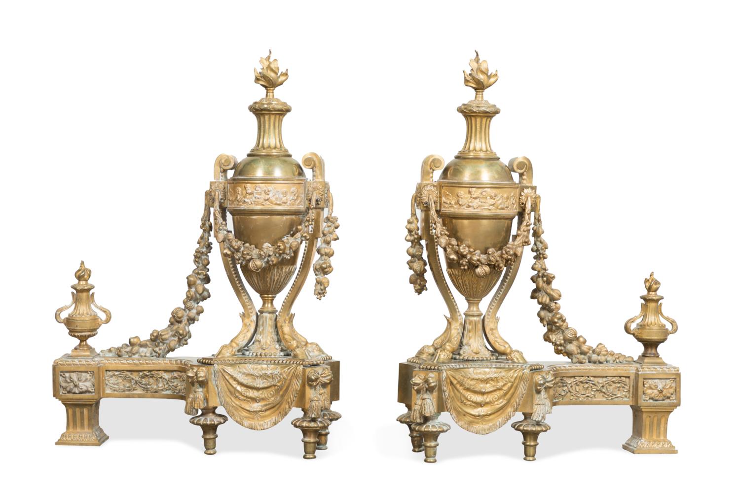 PAIR OF LOUIS XVI STYLE BRONZE