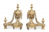 PAIR OF LOUIS XVI STYLE BRONZE