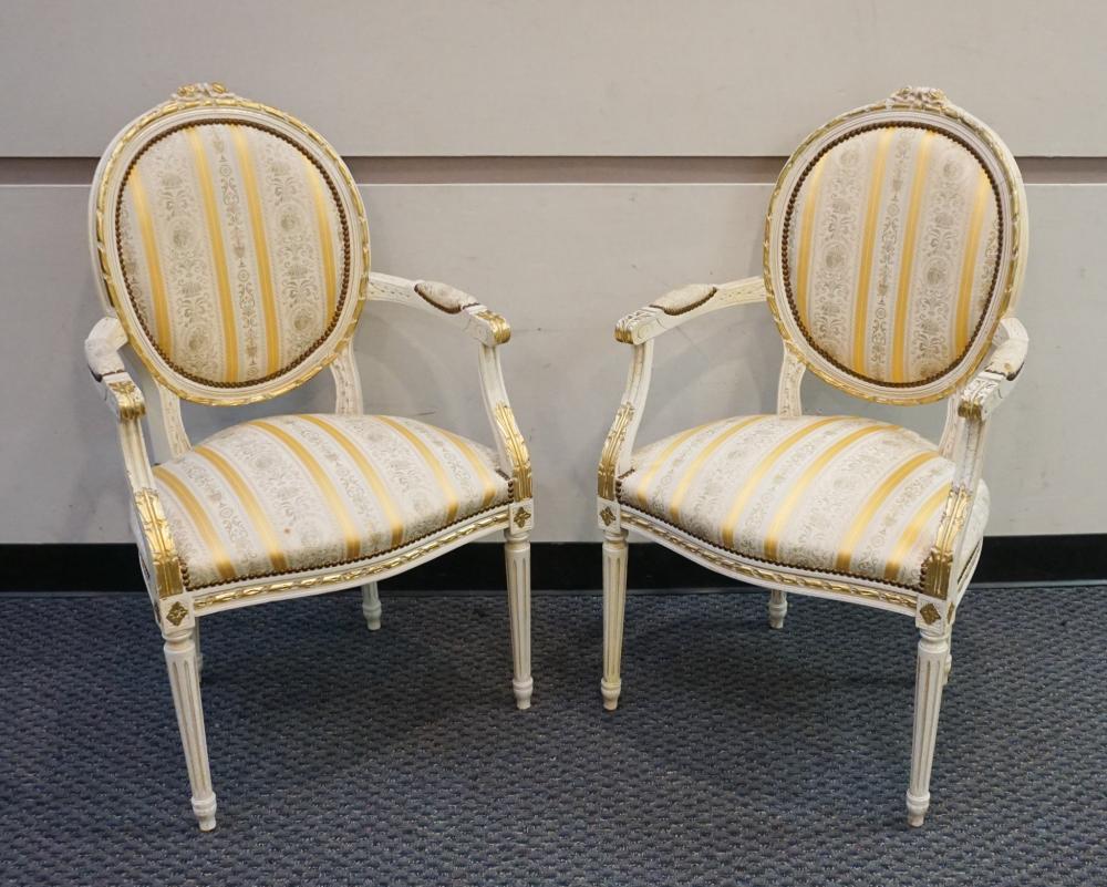 PAIR OF LOUIS XVI STYLE PARTIAL