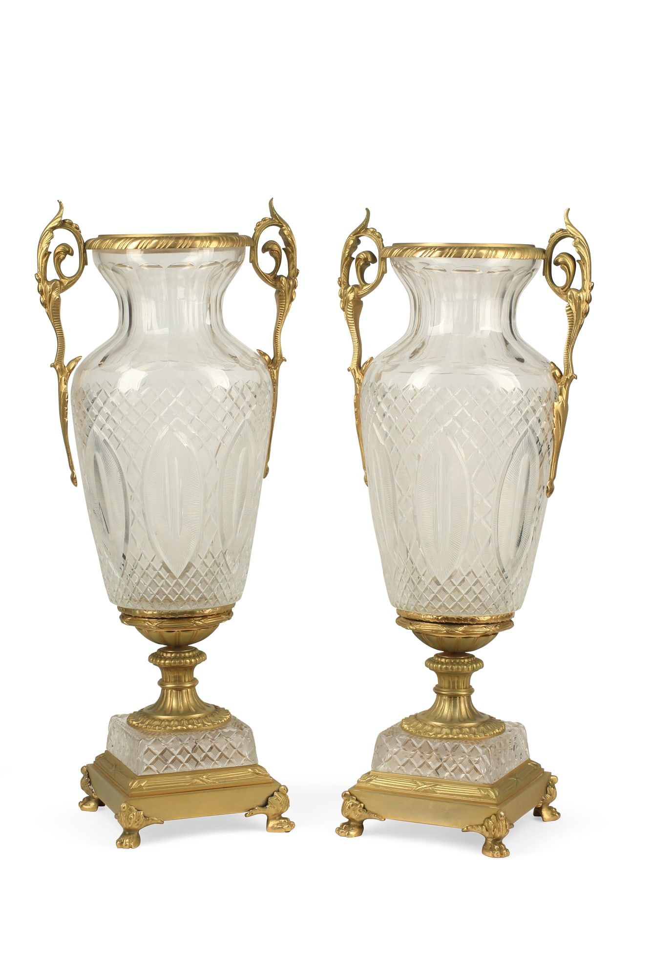PAIR OF LOUIS XVI STYLE METAL AND